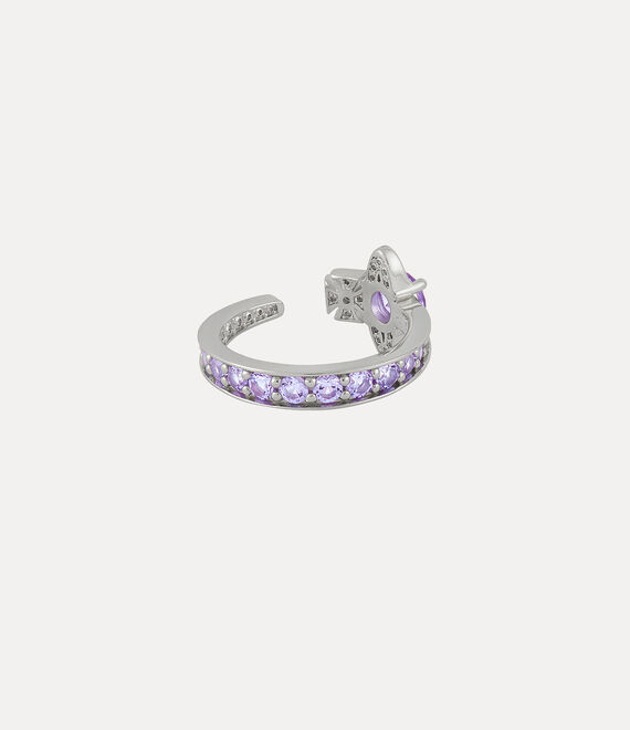 Vivienne Westwood Maitena Ring in PLATINUM/LAVENDER CZ